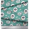 thumbnail image 3 of Soimoi Polyester Crepe Fabric Spider Web,Bat & Ghost Halloween Print Sewing Fabric Yard 42 Inch Wide, 3 of 3
