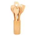 thumbnail image 3 of MTBLYS Bamboo Cooking Utensil Set 1-Piece Spatula Spoon Set Nonstick Pot Safe Long Handle Kitchen Tools Home Cooking, 3 of 9