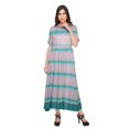 thumbnail image 4 of Moomaya Robe Plissée Imprimée Tunique à Manches au Coude Tenue d'Été Kurti pour Femmes, 4 of 5