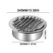 Amzcrzy Kitchen Appliances 201 Stainless Steel Material Kitchen Range Hood Exhaust Port Circular Cover Efficient In Rainwater From Entering Flat Head Hood Kitchen Utensils Set Kitchen Gadgets