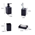 thumbnail image 3 of Meitianfacai Bathroom Accessories Set, 4 Pcs Bathroom Sets, Resin Bathroom Accessory Set with Soap Dispenser, Toothbrush Holder, Toothbrush Cup, Soap Dish for Home Apartment Bathroom Decor, 3 of 7