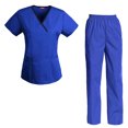 thumbnail image 1 of Women's Scrubs Set Scrub Top and Pants Scrubs Set, 1 of 3