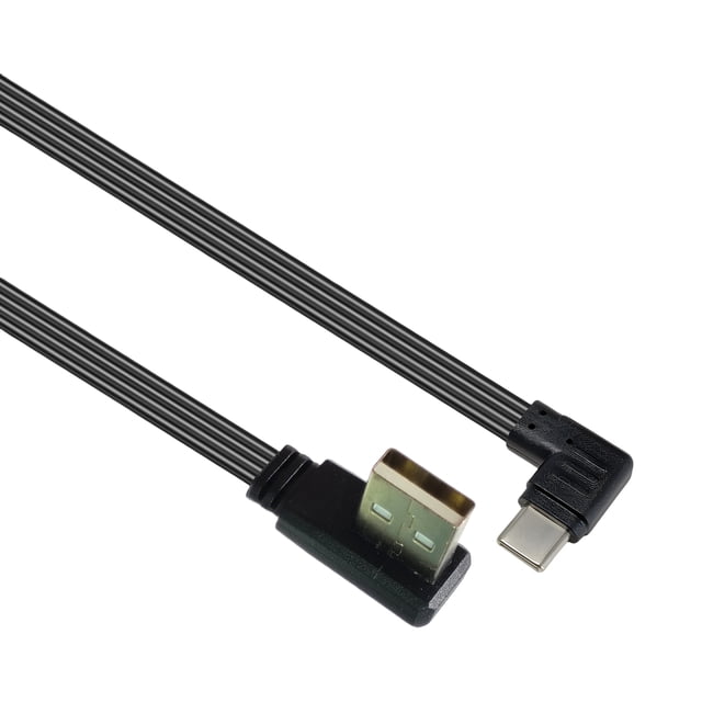 USB 2.0 Male to USB C Type C Male Angled Data Flat FPC Cable for FPV & Disk & Phone