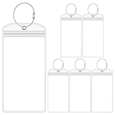 6pcs Luggage Tag Travel Luggage Label Suitcase Hanging Label With Name Id Card