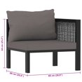 thumbnail image 2 of vidaXL Sectional Corner Sofa with Left Armrest Poly Rattan Anthracite, 2 of 8