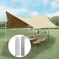 thumbnail image 2 of 8 Section Adjustable Tarp Poles Camping Canopy Pole Outdoor Gray White, 2 of 8