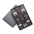 thumbnail image 1 of Bretelles pour Hommes avec 6 Clips Solides en Forme de Y, Grand Costume de Smoking en Cuir, 1 of 9