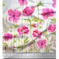 thumbnail image 3 of oneOone Georgette Viscose Fabric Leaves & Flower Panel Decor Fabric Printed BTY 42 Inch Wide, 3 of 3
