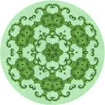 thumbnail image 1 of Ahgly Company Machine Washable Indoor Square Transitional Green Area Rugs, 3' Square, 1 of 7
