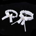 thumbnail image 4 of 2 Pcs Jarretière en Dentelle Fleurie pour Femmes Punk Gothique Anneaux Réglables Blanc, 4 of 9