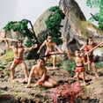 thumbnail image 3 of Liyamei 5 Pcs Statue Homme Primitif Décoration Bac à Sable Miniature Statue Enfants Garçons, 3 of 4