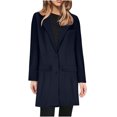 thumbnail image 3 of QIPOPIQ Manteaux Caban pour Femmes à Col à Revers Cranté, Simple Boutonnage, Manteau d'Hiver en Mélange de Laine, Longs Manteaux, Liquidation, 3 of 7