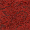 thumbnail image 2 of 25-inch Double-corded Patterned Tapestry Square Floor Pillow with Insert, Scrolled Floral Red, 2 of 2