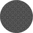 thumbnail image 1 of Ahgly Company Tapis Rond Lavable en Machine Intérieur Transitionnel Noir, 5 Pieds Rond, 1 of 7