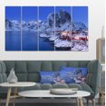 thumbnail image 1 of Cabanes de Pêcheurs en Hiver - Art Mural Moderne sur Toile, 1 of 4