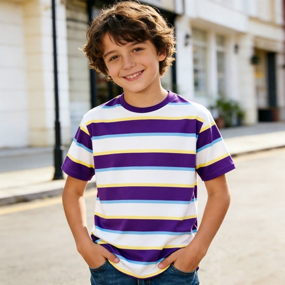 Girls T Shirts Crewneck Short Sleeve Boys Shirts Baby Boy Clothing Boys Soccer Shorts 6-7 Years