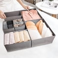 thumbnail image 4 of Ovzne Indoor Storage Box Card Storage Box 6-Piece Foldable Drawer Wardrobe Storage Box Drawer-Style Six-Piece Set Foldable Storage Box Makeup Bag Storage Bag On Clearance, 4 of 5