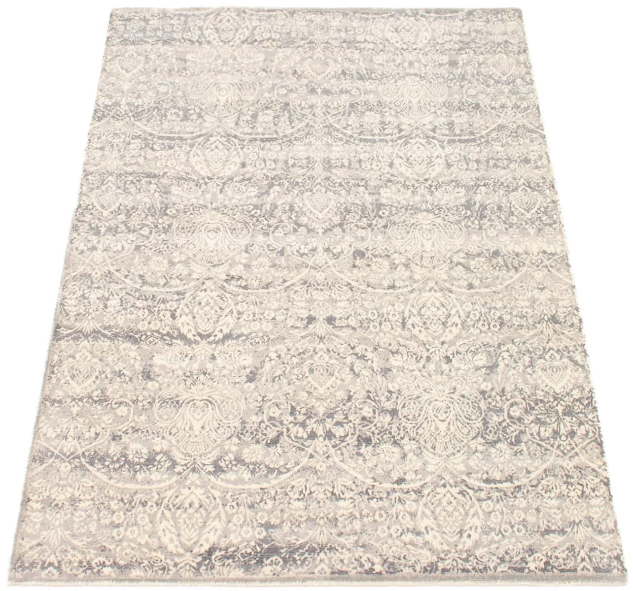 ECARPETGALLERY 5'2" x 7'6" Transitional Galleria Hand-knotted Area Rug for Living Room, Dining Room and Bedroom in Ivory