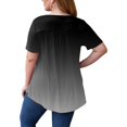 thumbnail image 4 of AMERTEER Femmes Mode Dentelle Uni à Empiècements Col Rond Manches Courtes T-Shirt Blouse Hauts T-Shirt pour Femmes, 4 of 6