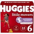 thumbnail image 1 of Huggies Little Movers Baby Diapers, Giga Pack, Sizes: 3-7, 1 of 9