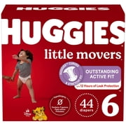 Huggies Little Movers Baby Diapers, Giga Pack, Sizes: 3-7