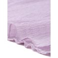 thumbnail image 5 of INSPIRE CHIC Haut Court Texturé à Manches Longues en Maille Transparente à Encolure Carrée Décontractée pour Femme avec Imprimé d'Étoiles Violet Pâle TP, 5 of 5