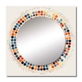 thumbnail image 2 of Designart "Boho Mandala Retro Blue And Orange II" Boho Mandala Square Mirror For Wall Decor - Large Blue Square Printed Wall Mirror Art - Square Traditional Mirror - Wall Mounted Square Large Mirror, 2 of 5