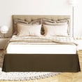thumbnail image 1 of PiccoCasa Bed Skirt Double Brushed Microfiber with Dust Ruffle, Full Dark Brown, 1 of 7