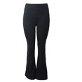 thumbnail image 2 of Pantalon Évasé pour Femmes Uni à Haute Élasticité Polyester Blanc P, 2 of 2