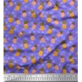 thumbnail image 1 of Soimoi Satin Silk Fabric Tree & Pine Fruits Printed Fabric 1 Yard 42 Inch Wide, 1 of 3