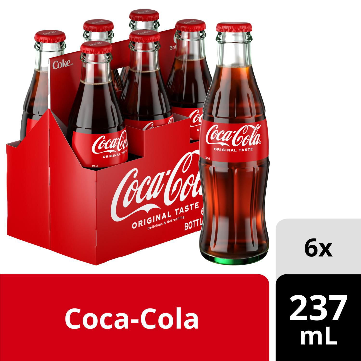 Coca-Cola Glass Bottles 6X237ML