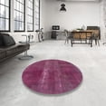 thumbnail image 3 of Ahgly Company Tapis d'Intérieur Carrés Abstraits Rose Prune Violet Abstraits pour Aire, 3 Pieds Carré, 3 of 6