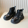 thumbnail image 2 of Bottes d'Automne pour Filles, Bottines Courtes Style Britannique pour Enfants Plus Âgés, 2 of 6