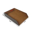 thumbnail image 3 of 3X PU Leather Collection Letter Tray, Document Desk Organizer,Stackable Office File Document Tray Holder (Black), 3 of 7