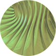 thumbnail image 1 of Ahgly Company Tapis d'Intérieur Ronds Transitionnels Jaune-Vert Lavables à la Machine, 3 Pieds Rond, 1 of 7