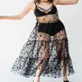 thumbnail image 3 of Jupe en Maille Transparente Taille Haute pour Femmes, Tenue de Plage, Jupe Maxi Plissée, 3 of 5