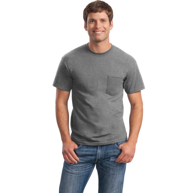 Gildan DryBlend T-Shirt à Poche pour Hommes 50 Coton/50 Polyester