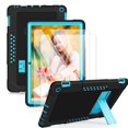 thumbnail image 1 of Mignova pour Fire HD 10 Case, Heavy-Duty Drop-Proof Shock-Resistant Rugged Protective Case (avec Support) pour All-New Amazon Fire HD 10 & Fire HD 10 Plus (11e Génération, Version 2021) (Noir/bleu + 2 Pack), 1 of 6