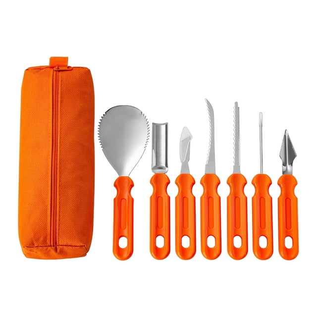 Abbracc Halloween Pumpkin Carving Tools Kitchen Carving Tool Set for Art Crafts Kids 7pcs
