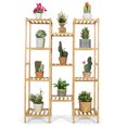 thumbnail image 4 of Patiojoy 11 Tiers Bamboo Plant Stand for Indoor Plants Multiple Utility Shelf Free Standing Storage Rack Pot Holder, 4 of 7