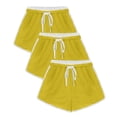 thumbnail image 1 of Timegard Shorts for Women 3pc Elastic Waist Comfy Ruched Loungewear Summer Workout Running Shorts, 1 of 4
