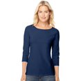 thumbnail image 1 of Hanes T-Shirt Raglan en Coton Extensible pour Femmes, P, Marine, 1 of 1