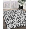 thumbnail image 3 of Ahgly Tapis d'Intérieur Lavable en Machine Carré Transitionnel Gris Platine, 5 Pieds Carré, 3 of 7