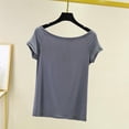 thumbnail image 1 of TACILIP Pyjamas pour Femmes Manches Cap Été Hauts Col Bateau T-Shirts Tenues Mode Vêtements de Nuit, 1 of 7
