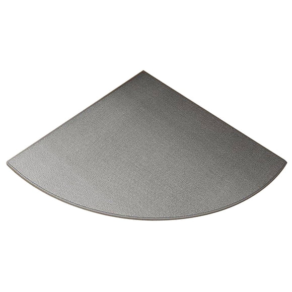 Semicircular Linen Textured Floor Mat, Fan Shaped Non Slip Rug, Water Absorbent Corner Doormat for Entryway Kitchen Indoor Home Decor