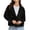 Black, variant on Atogsazn Cropped Trench Coat for Women Casual Long Sleeve Notched Lapel Jackets Fall Winter Clothes with Pockets Khaki S Fashion