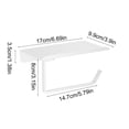 thumbnail image 2 of Toilet Paper Holder Stand with Storage, White Toilet Paper Holder Stand Non-Perforated Tissue Rack for Bathroom Wall Mounted, 2 of 6