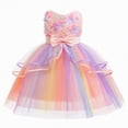 thumbnail image 1 of NIEWTR Robe en Dentelle Ornée pour Tout-Petites Filles, Robe de Concours, de Mariage, de Demoiselle d'Honneur, de Cocktail Formelle (Rose, 6-8 Ans), 1 of 9