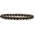 thumbnail image 1 of Bracelet Extensible Unisexe en Perles Rondes de 6 mm en Quartz Fumé Naturel de Qualité A 7 Pouces, 1 of 5