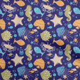 thumbnail image 1 of oneOone Rayon Navy Blue Fabric Beach Craft Projects Decor Fabric Printed By The Yard 56 Inch Wide, 1 of 4